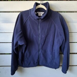 Columbia Fleece Jacket Women’s Medium Navy Blue Full Zip Outdoor Layer